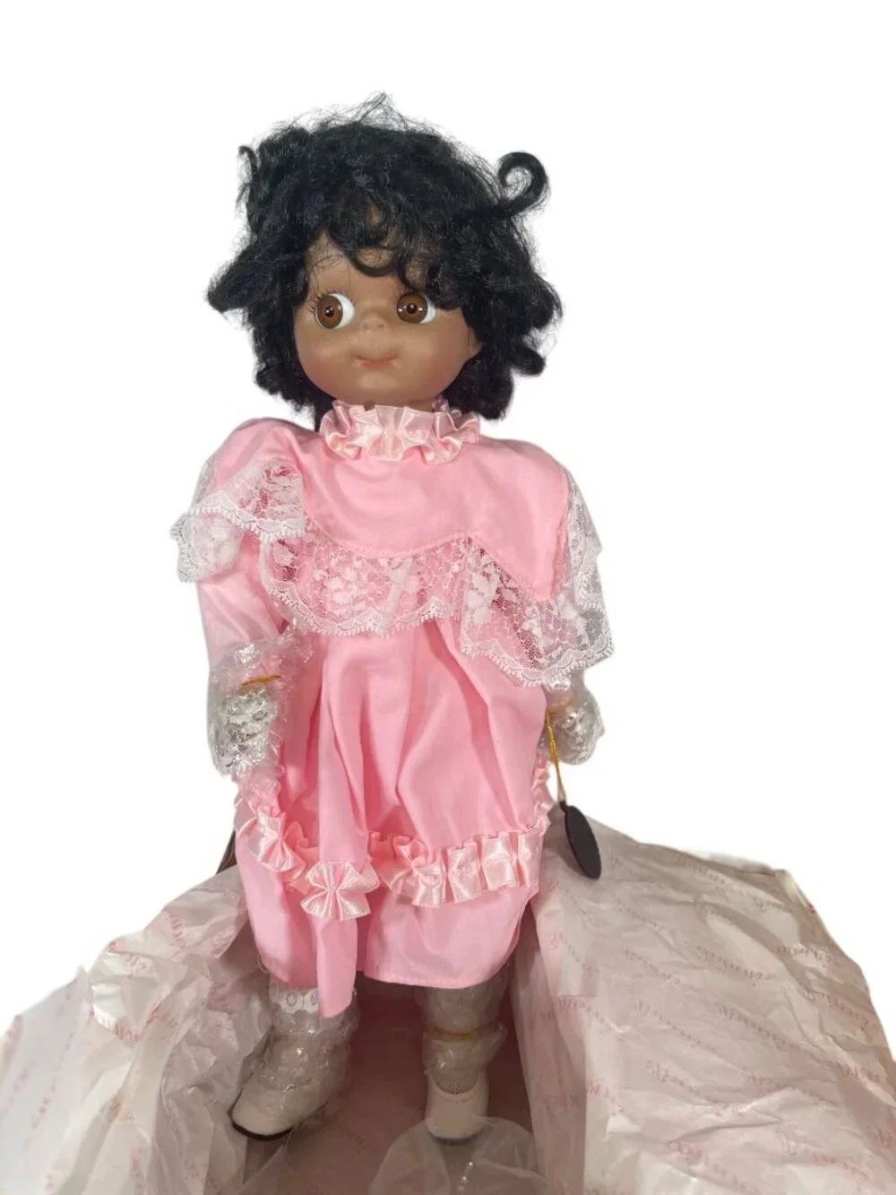 Brinn's Porcelain Doll Vanessa 13 inch Pink Dress New in Box